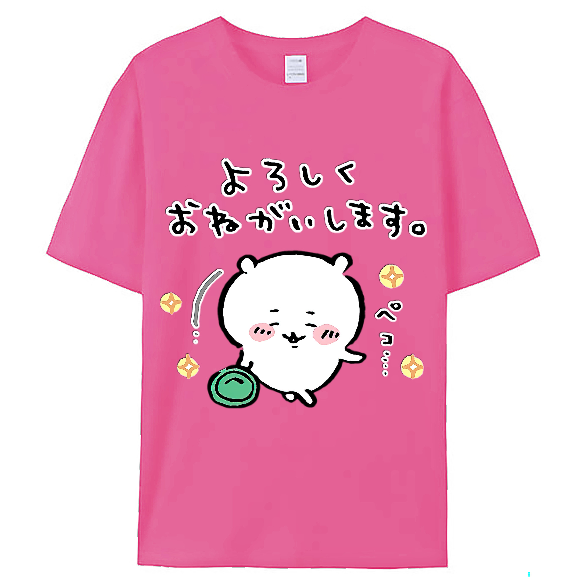 （画像用） ちいかわ ちいかわ Chii-kawa chiikawa レディースカジュアルプリントTシャツ（綿100％）
